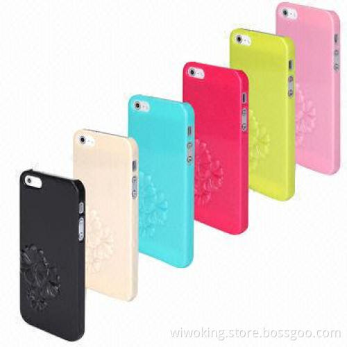 PC Carved 3D Rose Case for iPhone 5, Made of Ultra-thin 3D PC